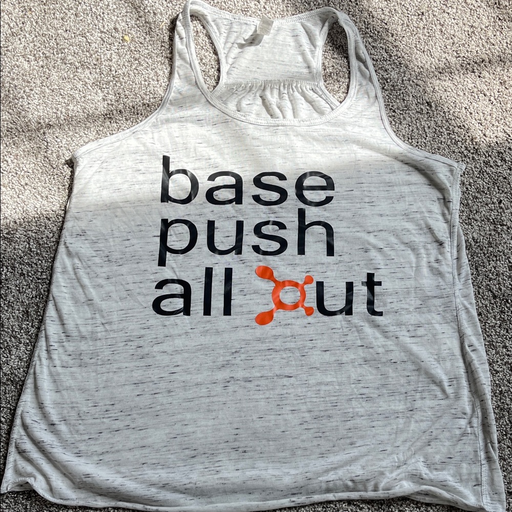 NWOT Orangetheory Base Push All Out Women's Tank Top - XXL white marble